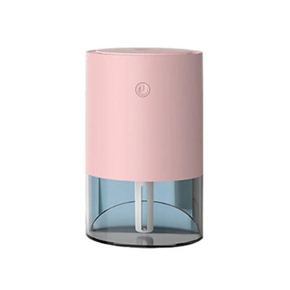 350ml Ultrasonic Air Humidifier Mini Angle Adjustment Car Air Purifier, Spec: USB Plug Pink - Air Purifiers & Accessories by buy2fix | Online Shopping UK | buy2fix