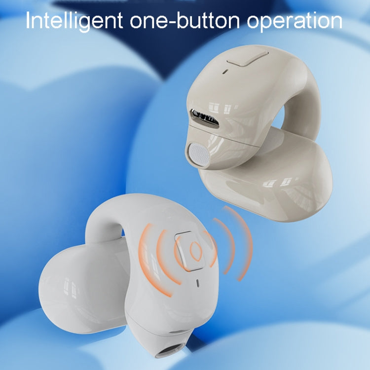 Clip-On Single Ear Bluetooth Earphone Wireless Earphone For Sports And Gaming, Packing: Box(White) - Bluetooth Earphone by buy2fix | Online Shopping UK | buy2fix