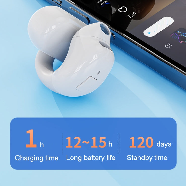 Clip-On Single Ear Bluetooth Earphone Wireless Earphone For Sports And Gaming, Packing: Box(Light Skin) - Bluetooth Earphone by buy2fix | Online Shopping UK | buy2fix