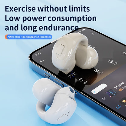 Clip-On Single Ear Bluetooth Earphone Wireless Earphone For Sports And Gaming, Packing: Box(White) - Bluetooth Earphone by buy2fix | Online Shopping UK | buy2fix