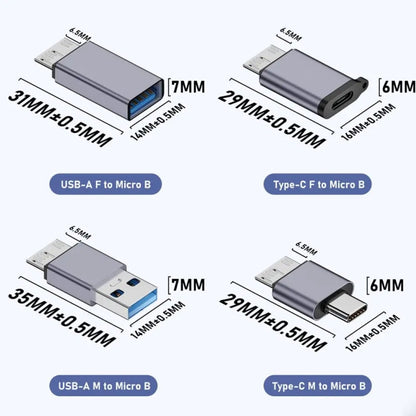 USB Male Transfer Micro B Male Adapter USB Link HDD Enclosure Interface Converter - Cable & Adapters by buy2fix | Online Shopping UK | buy2fix