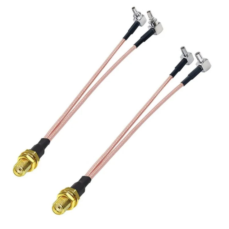 RP-SMA Female To 2 TS9 R WiFi Antenna Extension Cable RG316 Extension Adapter Cable(30cm) - Connectors by buy2fix | Online Shopping UK | buy2fix