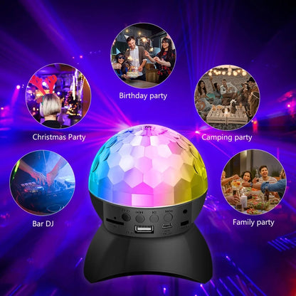 Home LED Magic Ball Lights Bounce Ambient Lamps Room Sound Lights Balls, Color: Charging Model Black(RGB Colorful 5W) - Stage Lighting by LIXINCORDA | Online Shopping UK | buy2fix