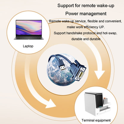 JINGHUA USB To RS232 Serial Cable DB9 Pin COM Port Computer Converter, Length: 1.2m - RS485 / RS232 Series by JINGHUA | Online Shopping UK | buy2fix