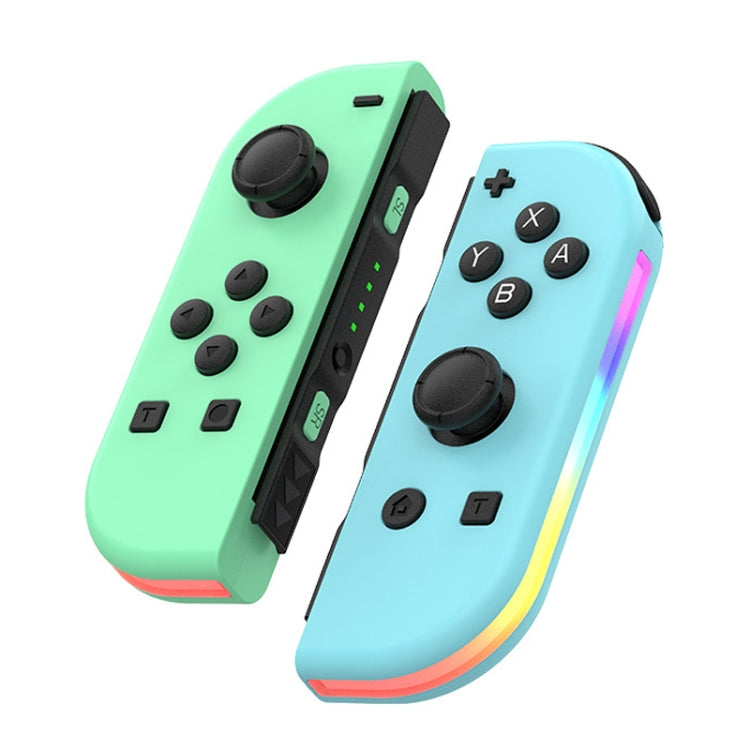 JOY-02 Gaming Left And Right Handle With RGB Lights Body Feel Bluetooth Gamepad For Switch / Switch OLED / Switch Pro / Switch Lite / Switch Joycon(Green Blue) - Gamepads by buy2fix | Online Shopping UK | buy2fix