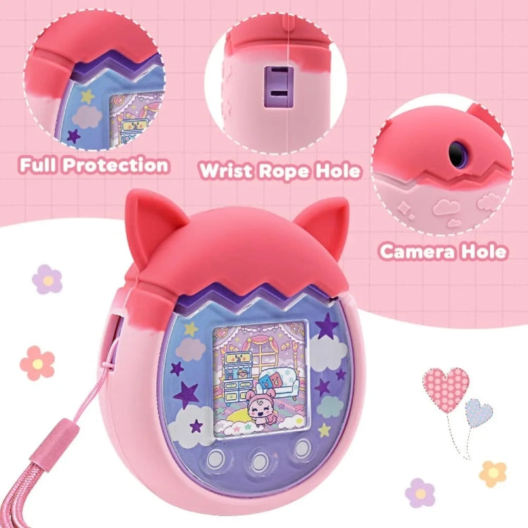 For Tamagotchi Pix Cartoon Electronic Pet Game Console Anti-Slip And Anti-Fall Silicone Protective Cover(Pink) - Accessories by buy2fix | Online Shopping UK | buy2fix