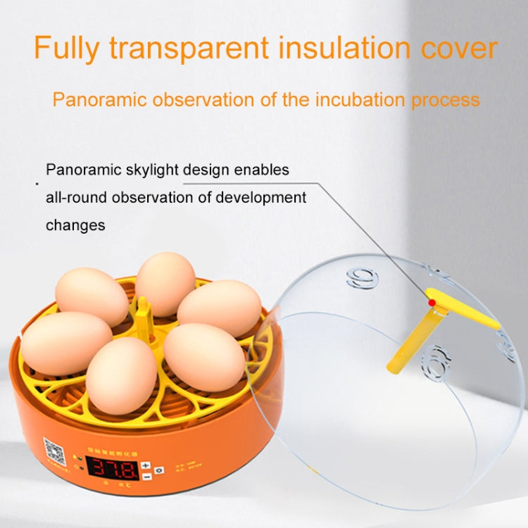 6-Eggs Small Household Experimental Children Smart Chicken Incubators, Spec: Dual-electric Automatic US Plug - Incubators by buy2fix | Online Shopping UK | buy2fix