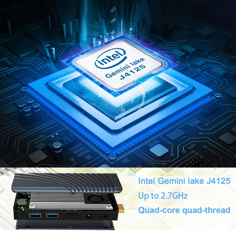 T6 Pro 6+128GB Intel Gemini Lake J4125 Mini PC With Windows 10 Operating System, Spec: UK Plug - Windows Mini PCs by buy2fix | Online Shopping UK | buy2fix
