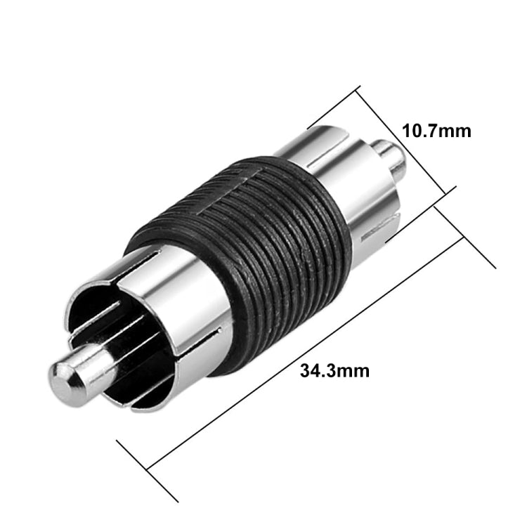 10pcs RCA Lotus Head Straight-through Male Monitoring Audio Adapter AV Butt Joint(Male to Male) - RCA Adapter by buy2fix | Online Shopping UK | buy2fix