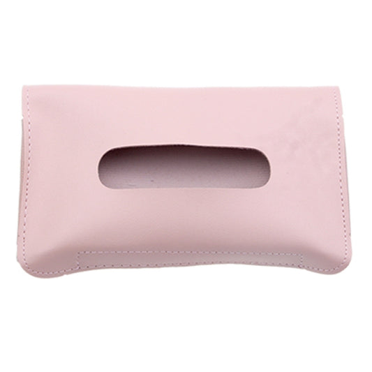 Car Armrest Box Sun Visor Hanging Leather Tissue Box(Pink) - Stowing Tidying by buy2fix | Online Shopping UK | buy2fix