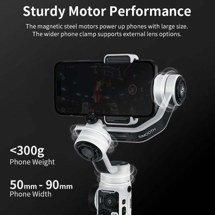 ZHIYUN Smooth 5S 3-Axis Smartphone Handheld Gimbals Stabilizer, Spec: Standard White - Handheld Gimbals by ZHIYUN | Online Shopping UK | buy2fix