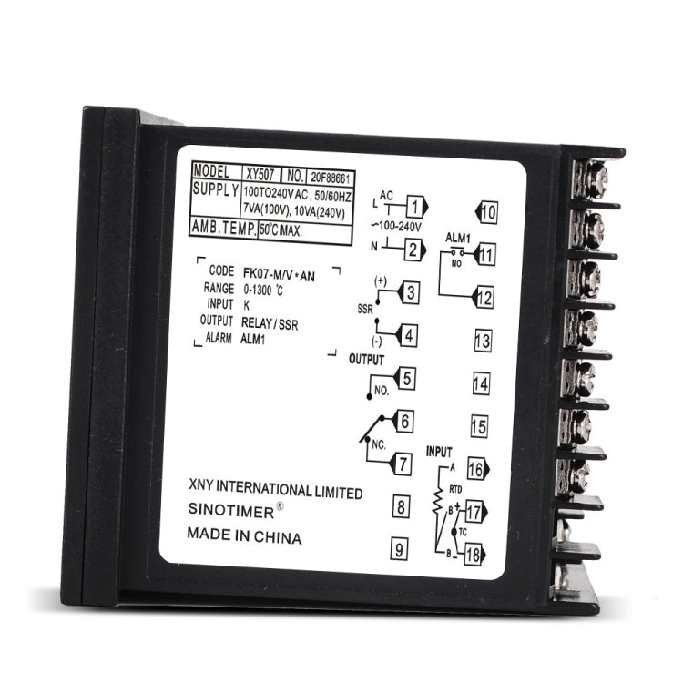 SINOTIMER XY507 Smart Temperature Control Instrument Short Shell PID Heating Relay SSR Solid State Output - Thermostat & Thermometer by SINOTIMER | Online Shopping UK | buy2fix