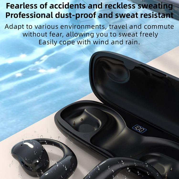 OWS Hanging Ear Bluetooth Earphones With Digital Display Charging Compartment(Skin Color) - Bluetooth Earphone by buy2fix | Online Shopping UK | buy2fix