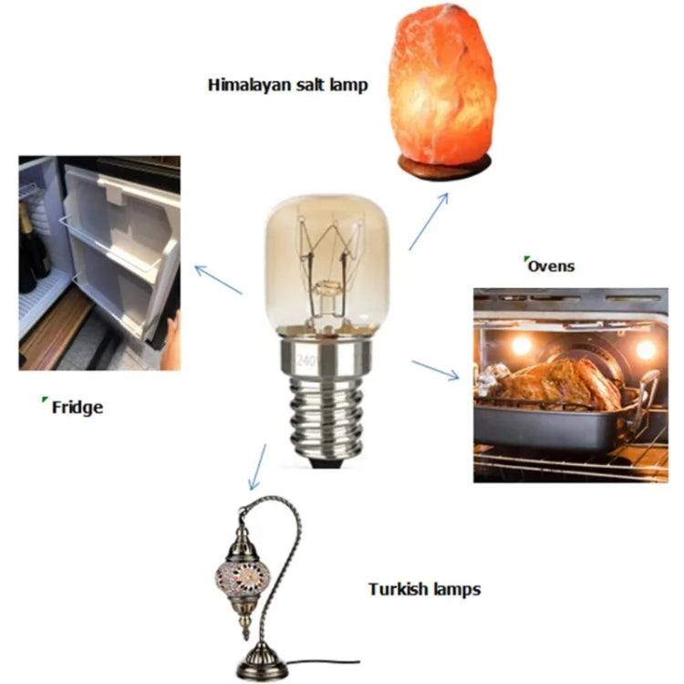 E14 Salt Crystal Lamps High Temperature Resistant Oven Light Bulb, Power: 15W Brass Lamp Head(2700K Warm White) - LED Blubs & Tubes by buy2fix | Online Shopping UK | buy2fix