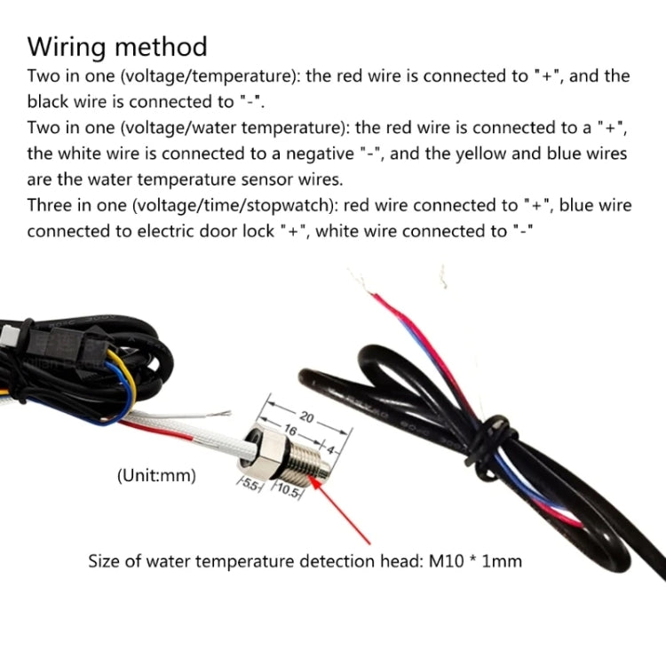 Compact LED Digital Display Time Voltmeter, Specification: 2 in 1 Temperature Green - Electrical Instruments by buy2fix | Online Shopping UK | buy2fix