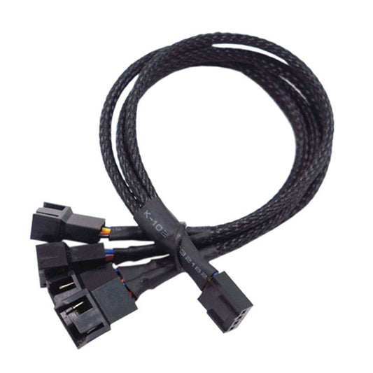 0.27m Computer PWM Temperature Control Cooling Fan Extension Cable Chassis HUB Connector(1 In 4) - Others by buy2fix | Online Shopping UK | buy2fix