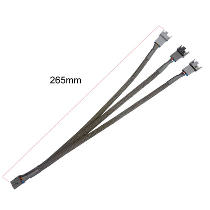 0.27m Computer PWM Temperature Control Cooling Fan Extension Cable Chassis HUB Connector(1 In 3) - Others by buy2fix | Online Shopping UK | buy2fix