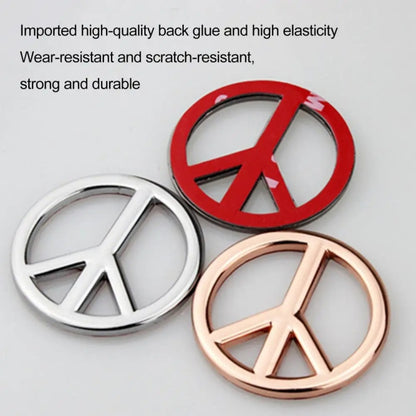 Car Anti-War Peace Sign Three-Dimensional Metal Stickers, Color: Gold - 3D Metal Sticker by buy2fix | Online Shopping UK | buy2fix