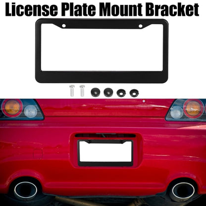 American Standard Aluminum Alloy License Plate Frame Including Accessories, Specification: Square Hole Round Corner Aluminum Spray White - License Plate Covers & Frames by buy2fix | Online Shopping UK | buy2fix