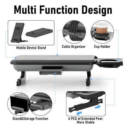 Oimaster Monitor Stand Riser Adjustable Height Laptop Bracket With Storage Drawer, Spec: Upgrade - Laptop Stand by Oimaster | Online Shopping UK | buy2fix