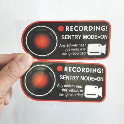 For Tesla Model 3/Y/S/X Sentry Mode Warning Sticker(English) - Decorative Sticker by buy2fix | Online Shopping UK | buy2fix