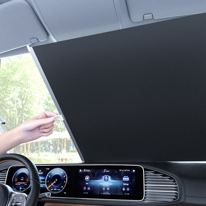 45x125cm Car Summer No-punch Retractable Titanium Silver Sunshade Curtain - Window Foils & Solar Protection by buy2fix | Online Shopping UK | buy2fix