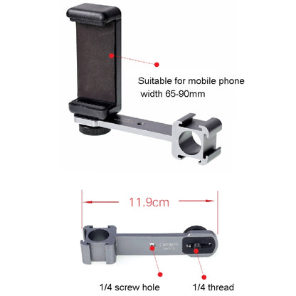 Cimapro CPT-3 Three-headed Hot Boot Bracket Adapter Mount LED Mic On Gimbal - Stand Bracket by Cimapro | Online Shopping UK | buy2fix