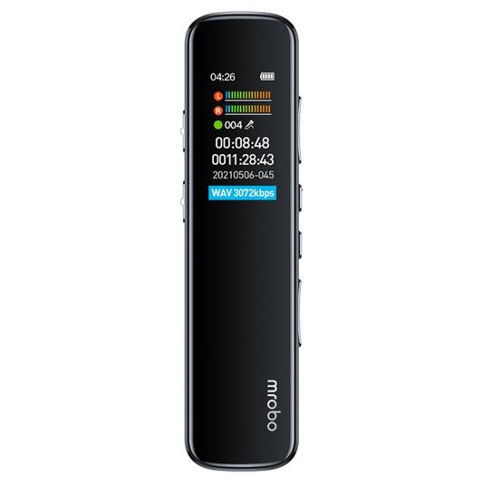 Mrobo RV-19 0.96-inch HD Screen 3D Noise Reduction Recording Pen Music Player, Capacity: 32GB(Black) - Recording Pen by Mrobo | Online Shopping UK | buy2fix