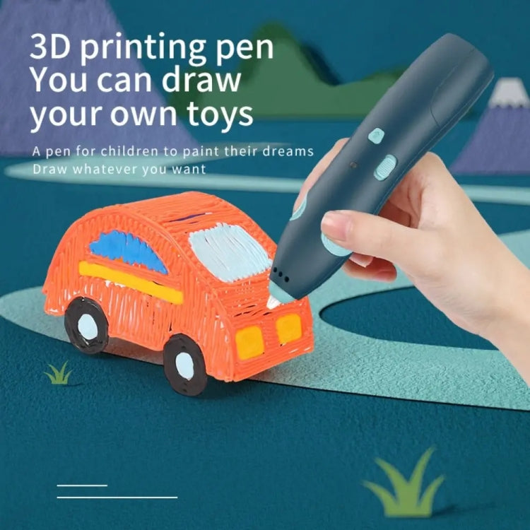 USB Charging Low-Temperature Wireless Graffiti Printing Pen Set Children DIY 3D Painting Pen(Blue) - 3D Printer by buy2fix | Online Shopping UK | buy2fix