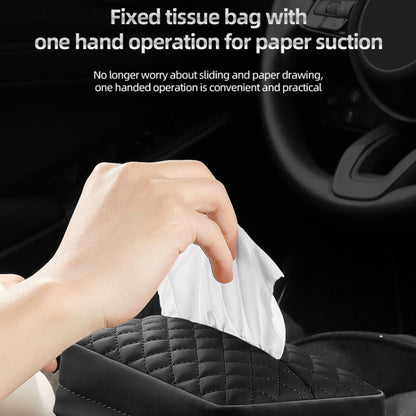 Car Sun Visor Armrest Box Back Hanging Tissue Box(Black) - Tissue Boxes by buy2fix | Online Shopping UK | buy2fix