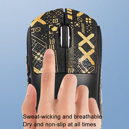 For Logitech GPW 2-Generation Mouse Anti-Slip Stickers Absorb Sweat Paste, Color: Black Gold Fully Surround - Silicone / Sticker by buy2fix | Online Shopping UK | buy2fix