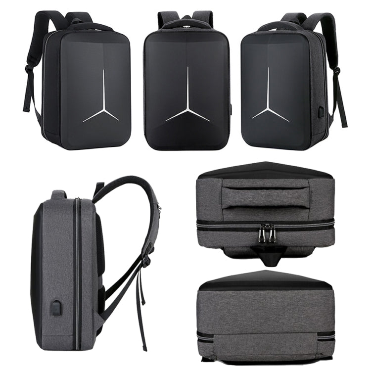 15 inch Multifunctional Waterproof Business Sports Laptop Backpack with USB Port(Black) - Backpack by buy2fix | Online Shopping UK | buy2fix