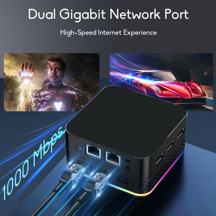 T9 Plus N100 DDR5 16G+128G EU Plug 12th Alder Lake Dual Gigabit LAN+3 HDMI 4K HD Pocket Mini PC - Windows Mini PCs by buy2fix | Online Shopping UK | buy2fix