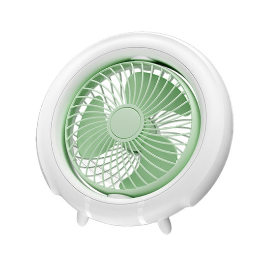 Night Light Desktop Folding Fan Outdoor Camping Hanging Mini Fan, Color: Green Upgraded - Electric Fans by buy2fix | Online Shopping UK | buy2fix