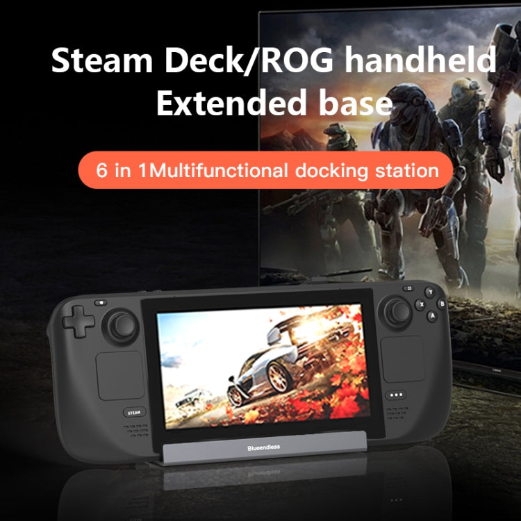 6-in-1 For Steam Deck/ROG Blueendless DS601 Type-C Game Console Base HUB Docking Station - Other Accessories by Blueendless | Online Shopping UK | buy2fix