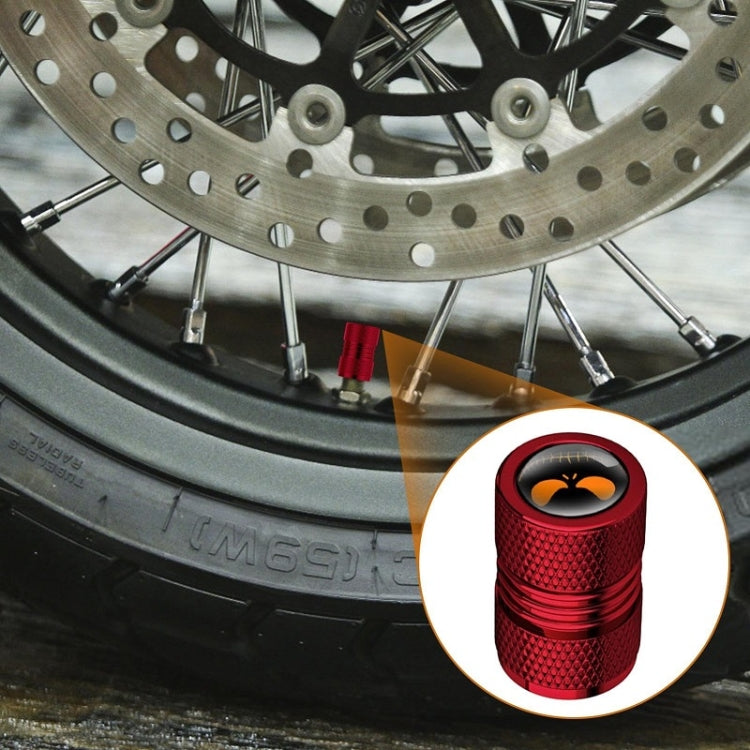 4pcs /Set Lantern Ghost Head Tire Modified Valve Cap(Red) - Tire Valve Caps by buy2fix | Online Shopping UK | buy2fix