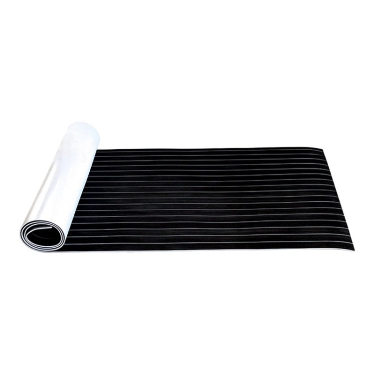 240x45x0.6cm Black White Yacht Imitation Teak Anti-Slip Deck EVA Mat - Floor Mats by buy2fix | Online Shopping UK | buy2fix