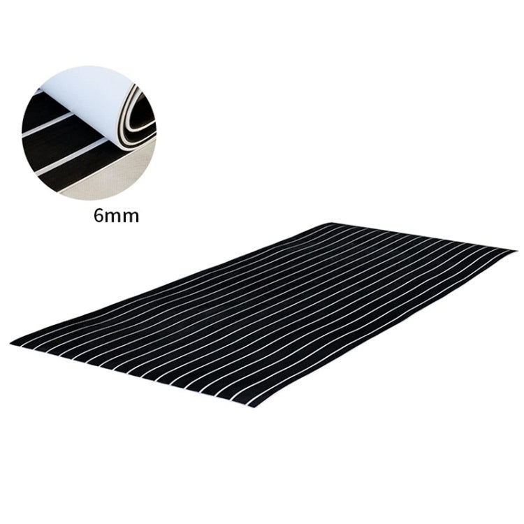 240x90x0.6cm Black White Yacht Imitation Teak Anti-Slip Deck EVA Mat - Floor Mats by buy2fix | Online Shopping UK | buy2fix