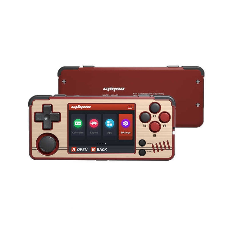 MIYOO A30 Retro Handheld Game Console 2.8 Inch IPS Screen WIFI Linux System Video Games Player 64GB(Red Gold) - Pocket Console by MIYOO | Online Shopping UK | buy2fix