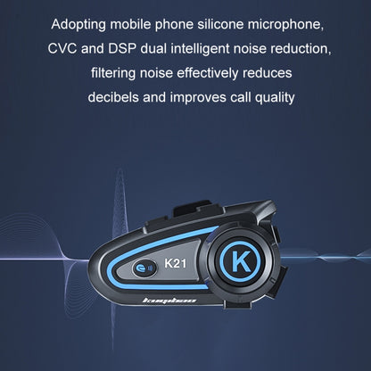 KUQIBAO Motorcycle Helmet Long-lasting Waterproof Bluetooth Headset with Light(Hard Microphone) - Motorcycle Walkie Talkie by KUQIBAO | Online Shopping UK | buy2fix