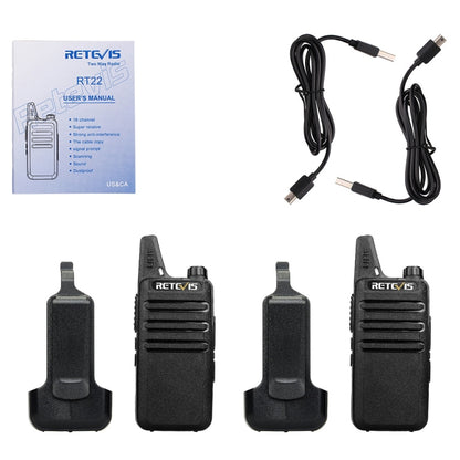 RETEVIS RT22 Hotel Mini Charging Two-Way Wireless Intercom Walkie Talkie(US Frequency with Plug) - Handheld Walkie Talkie by RETEVIS | Online Shopping UK | buy2fix