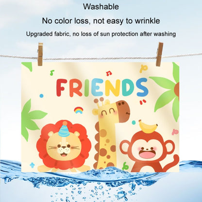 Suction Cup Car Sunshade Children Rear Side Window Insulation Sunscreen Cartoon Car Curtain, Style: Elephant Bear - Window Foils & Solar Protection by buy2fix | Online Shopping UK | buy2fix