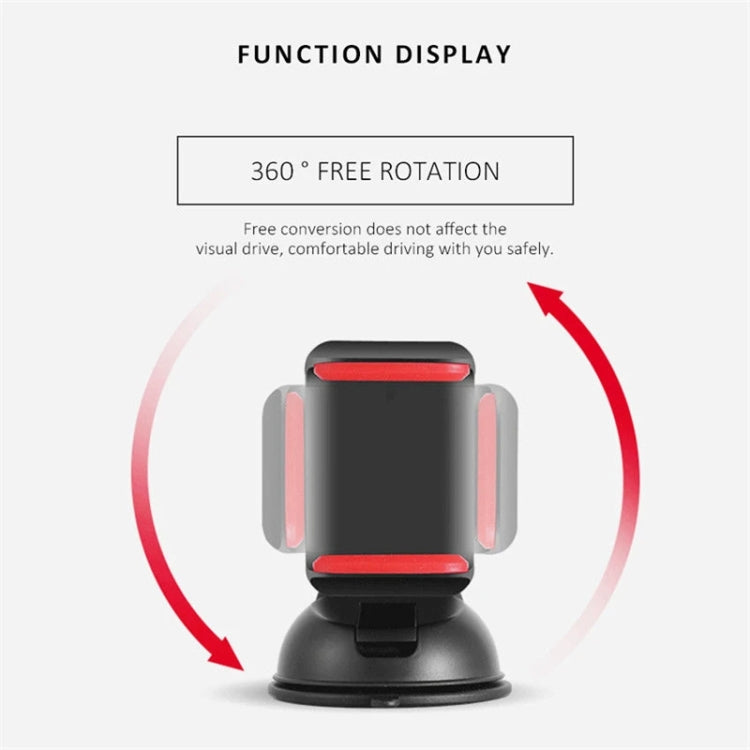 Navigation Car Holder Dashboard Desktop Suction Cup Mobile Phone Holder(All Black) - Car Holders by buy2fix | Online Shopping UK | buy2fix