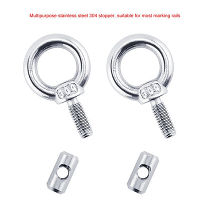 RV Sunshade 304 Stainless Steel Slide Rail Ring, Specifications: 2pcs M4 Ring + Cylinder - Marine Accessories & Parts by buy2fix | Online Shopping UK | buy2fix