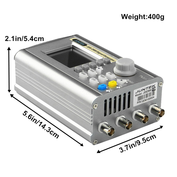 JUNTEK Programmable Dual-Channel DDS Function Arbitrary Waveform Signal Generator, Frequency: 15MHz(UK Plug) - Other Tester Tool by buy2fix | Online Shopping UK | buy2fix