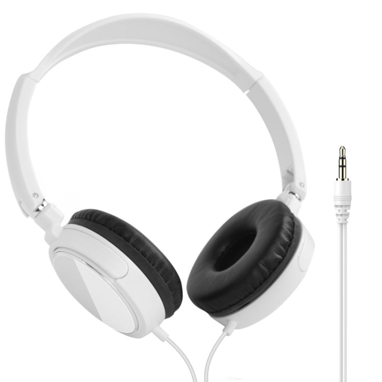 JTY-071 3.5mm Wired Headphones Foldable Music Piano Headsets Without Mic White - Multimedia Headset by buy2fix | Online Shopping UK | buy2fix