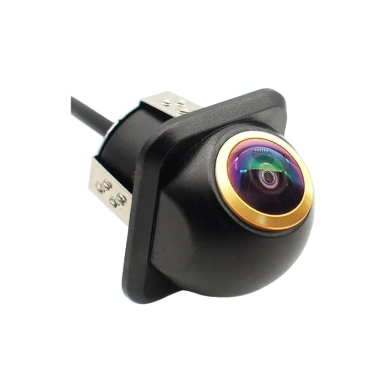 Car Universal HD Night Vision Rear View Reversing Three-Control Fisheye Camera, Style: AHD1080P Straw Hat Gold Edge Interpolation - Rear View Cameras by buy2fix | Online Shopping UK | buy2fix