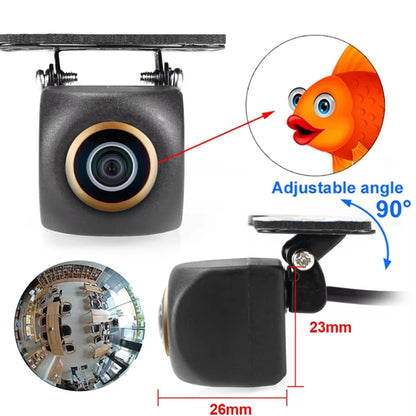 Car Universal HD Night Vision Rear View Reversing Three-Control Fisheye Camera, Style: AHD720P Panoramic - Rear View Cameras by buy2fix | Online Shopping UK | buy2fix