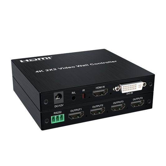 4K 2x2 HDMI Video HD Splice Support HDMI / DVI Input 4CH HDMI Output EU Plug - Splitter by buy2fix | Online Shopping UK | buy2fix