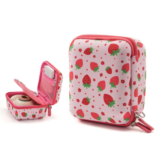 Cwatcun D156 Large Portable Storage Bag Small Microslice Hard Shell Camera Bag(Strawberry Pink) - Soft Bag by Cwatcun | Online Shopping UK | buy2fix